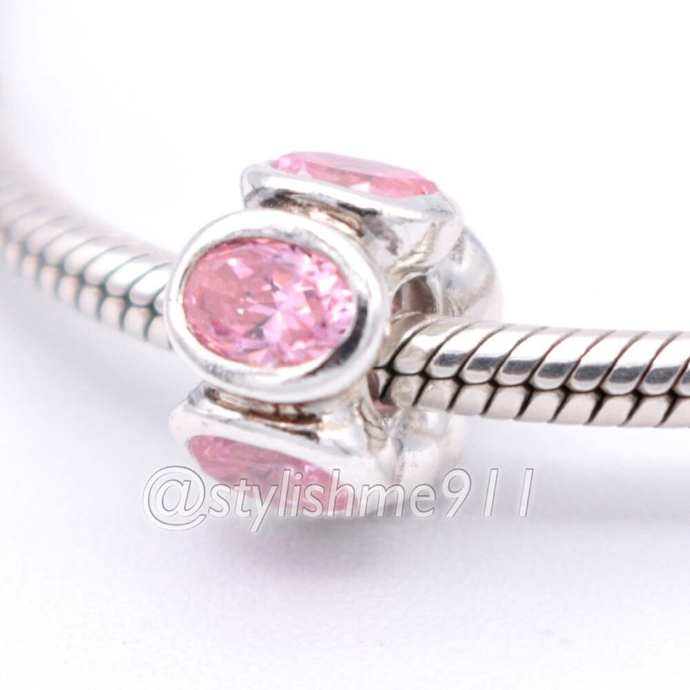 Authentic PANDORA Pink Oval Lights Charm - 790311PCZ